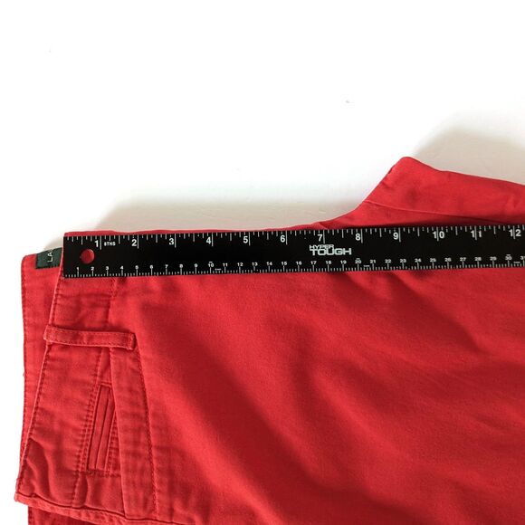 LRL Ralph Lauren Jeans Co Red Cotton Midcalf Chino Capri Womens Size 2P - Picture 9 of 12